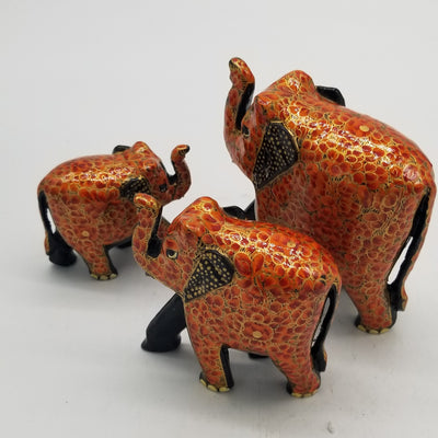 Papier Mache 5",4" & 3" Elephant Set of 3 assorted