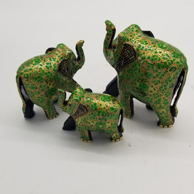 Papier Mache 5",4" & 3" Elephant Set of 3 assorted