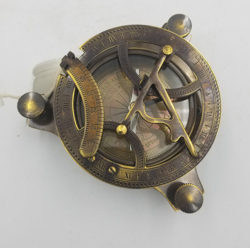 Brass Sundial Compass - 4"