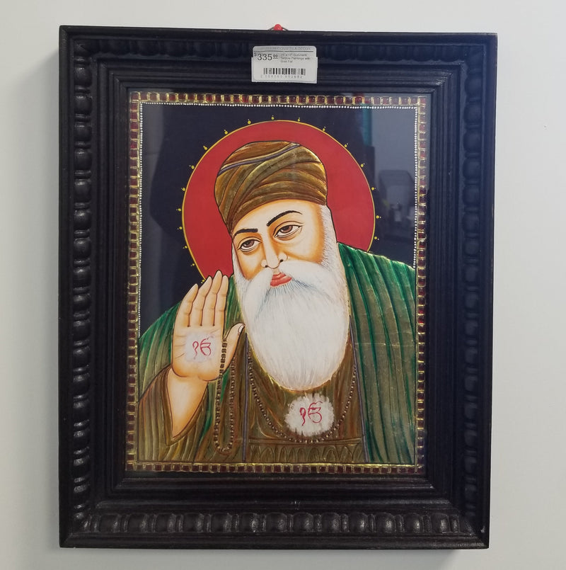 15” x 12” Gurunanak Tanjore Paintings with Gold Foil