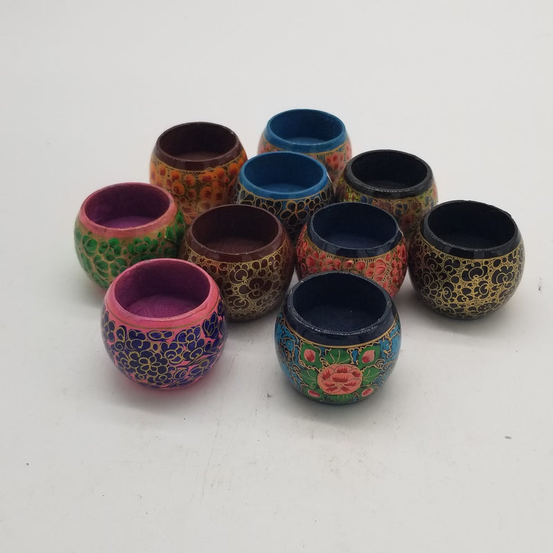 Papier Mache Tea Light Candle Holder assorted
