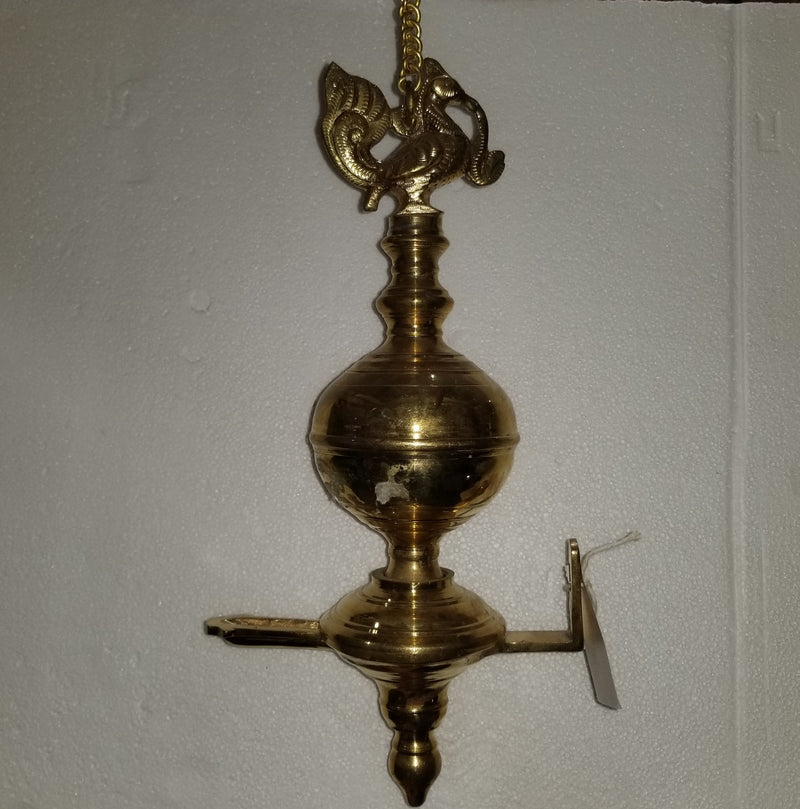 1000 ml Brass Thoondanam Oil Lamp set of 2 Pcs
