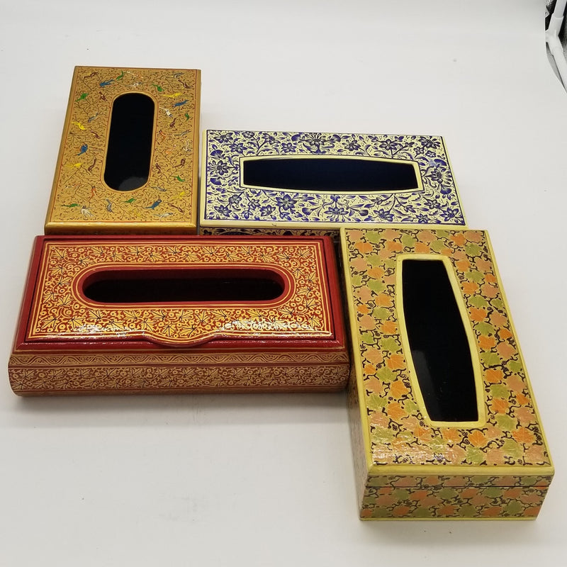 Papier Mache 10" x 5" Tissue Box Assorted