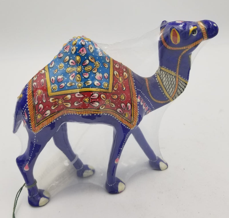 White Metal Camel Painted 6"