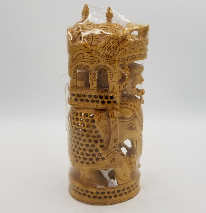 Wooden Ambabari Elephant undercut 10"