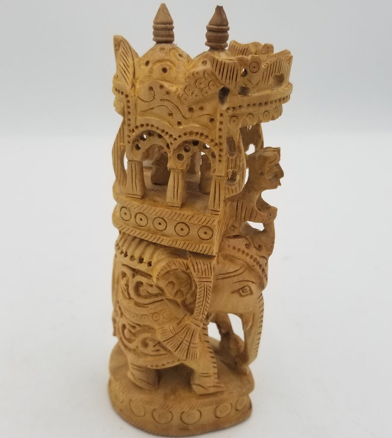 Wooden Ambabari Elephant Round 6"