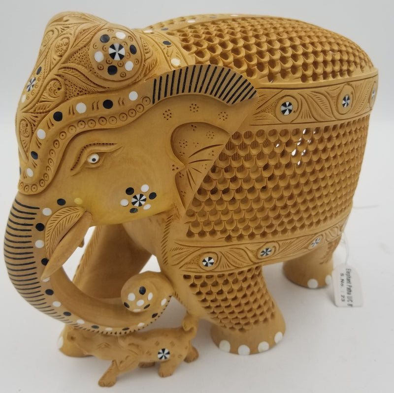 Wooden Elephant Patta undercut 8"