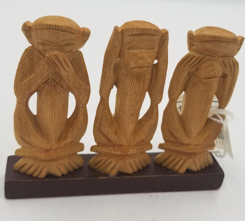 Wooden Monkey set 3"