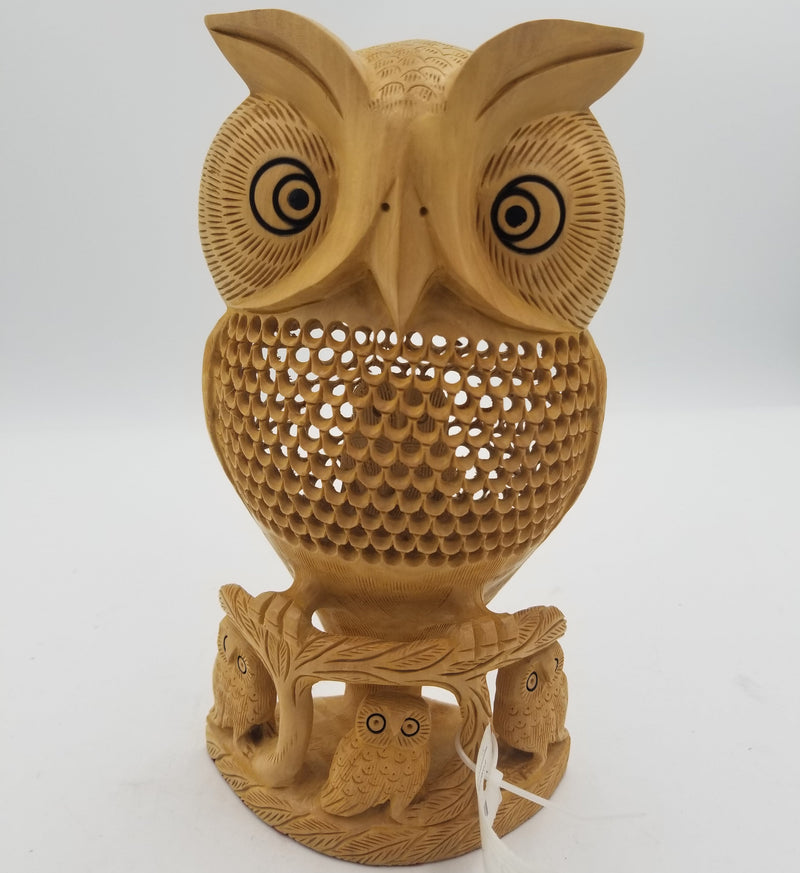 Wooden Owl undercut 10"