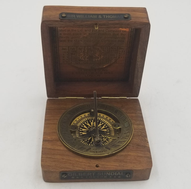 Wooden Sundial Compass
