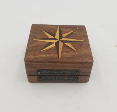 Wooden Sundial Compass