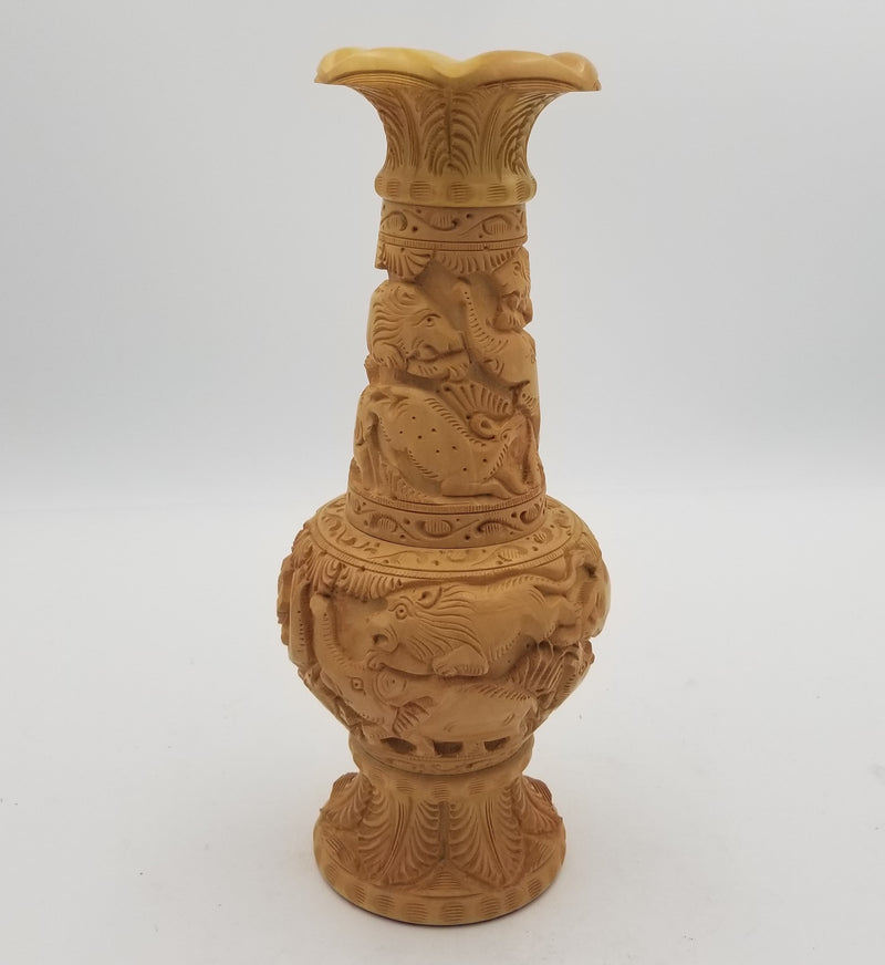Wooden Flower Vase 12" thick