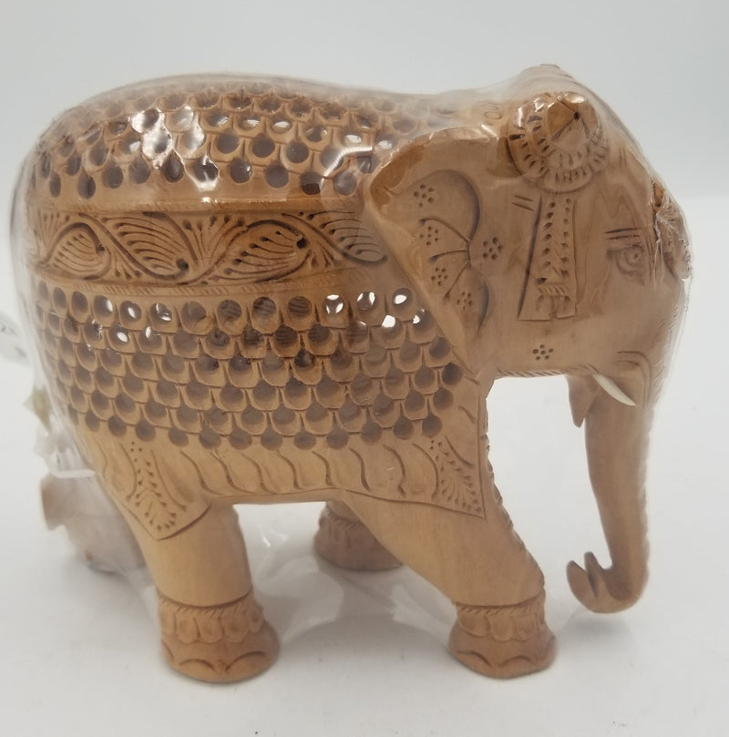 Wooden Elephant Jewellery undercut 6"