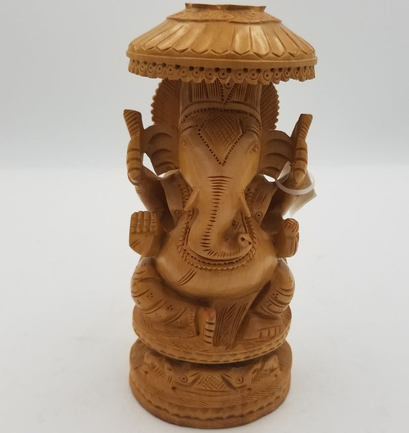 Wooden Ganesh Chattar 6"