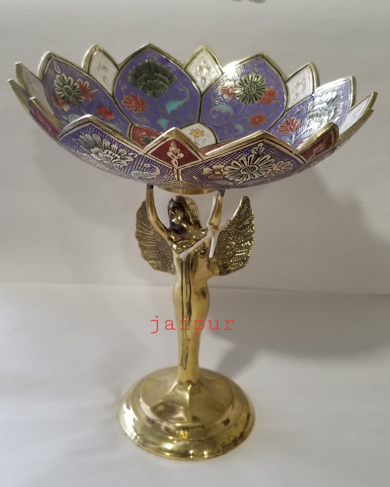 Brass Fairy Holding Bowl KK 10" Sml Mina B