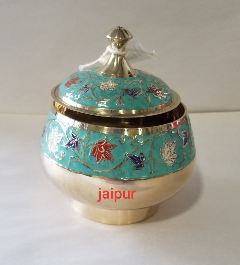 Brass Container with Lid Handi 3BR MIna
