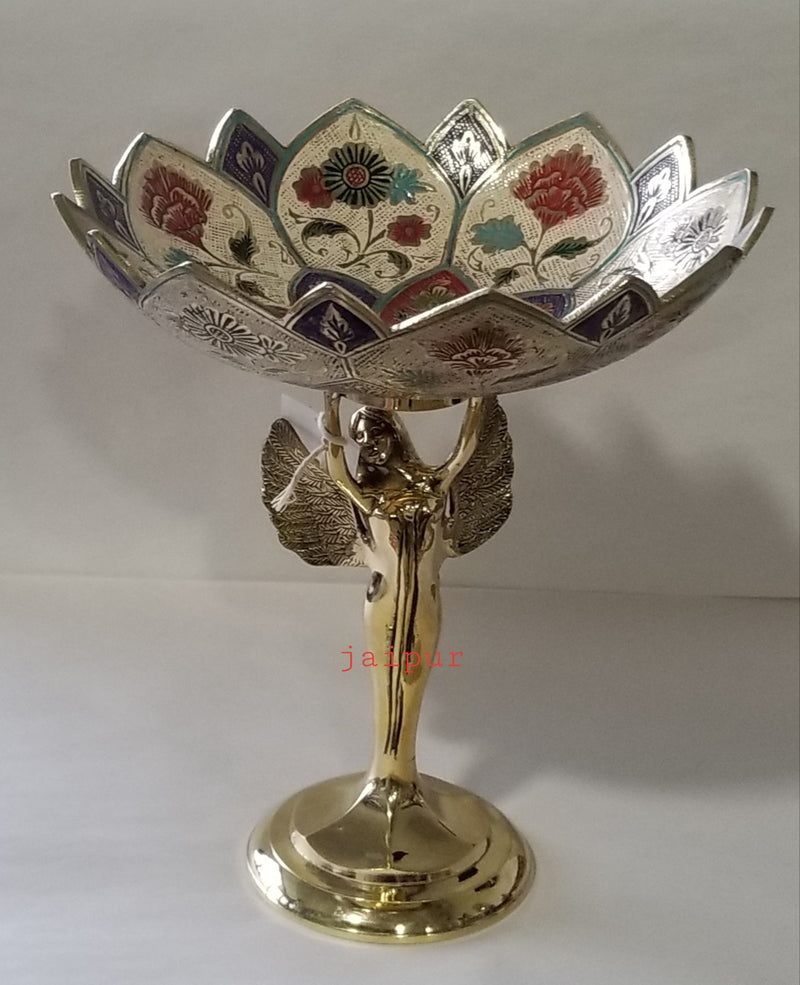 Brass Fairy Holding Bowl KK 10" Sml Mina C