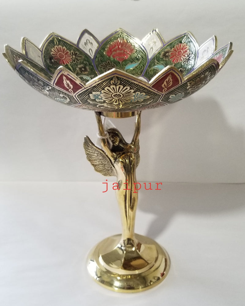 Brass Fairy Holding Bowl KK 10" Sml Mina D