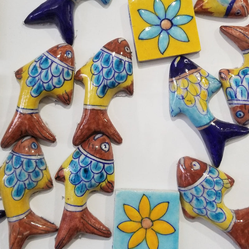 Blue Pottery Fridge Magnet