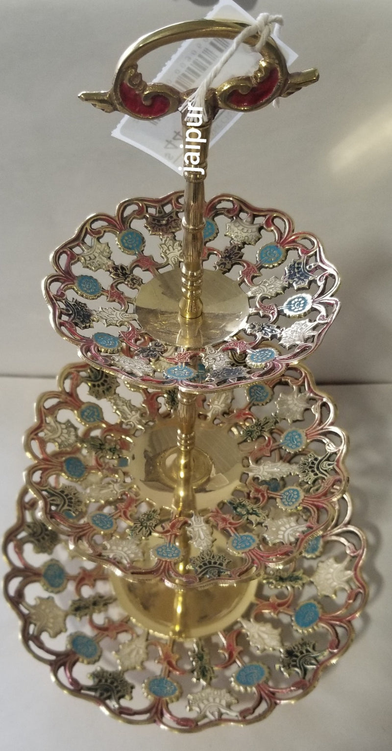 Brass Stacked Bowl Jali Dandi 4KA MIna