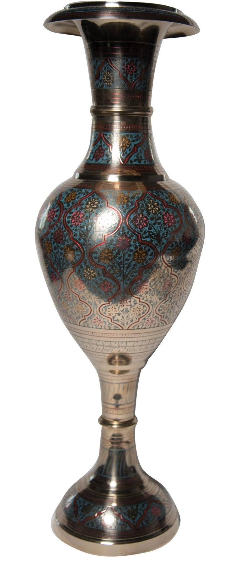 Brass Vase Kashmiri 24" Mina