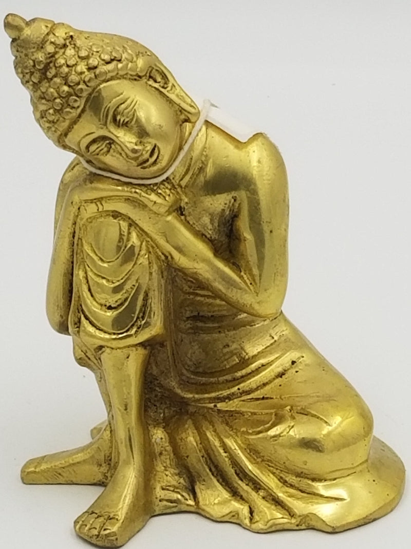 Brass Thinking Buddha