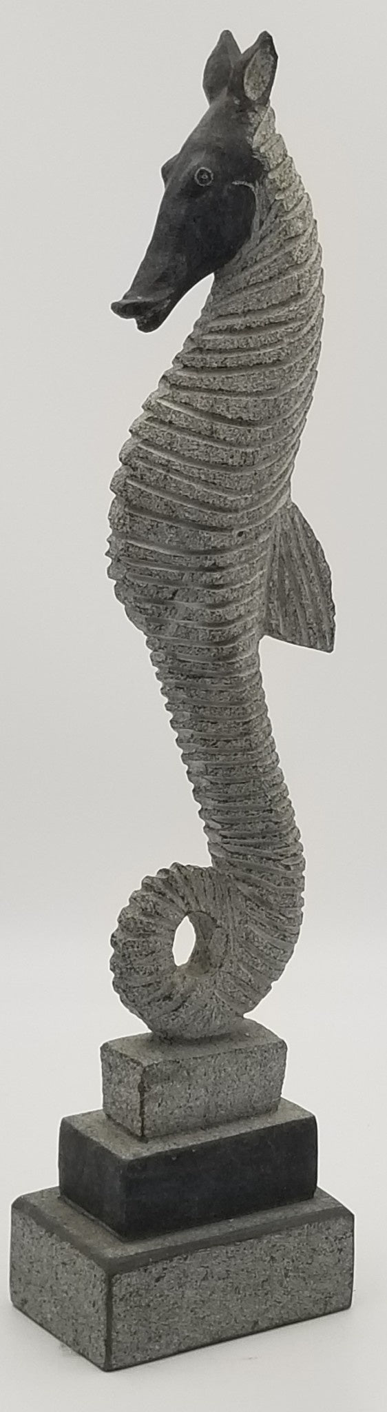 20” x 4.5” x 3” Granite Sea Horse
