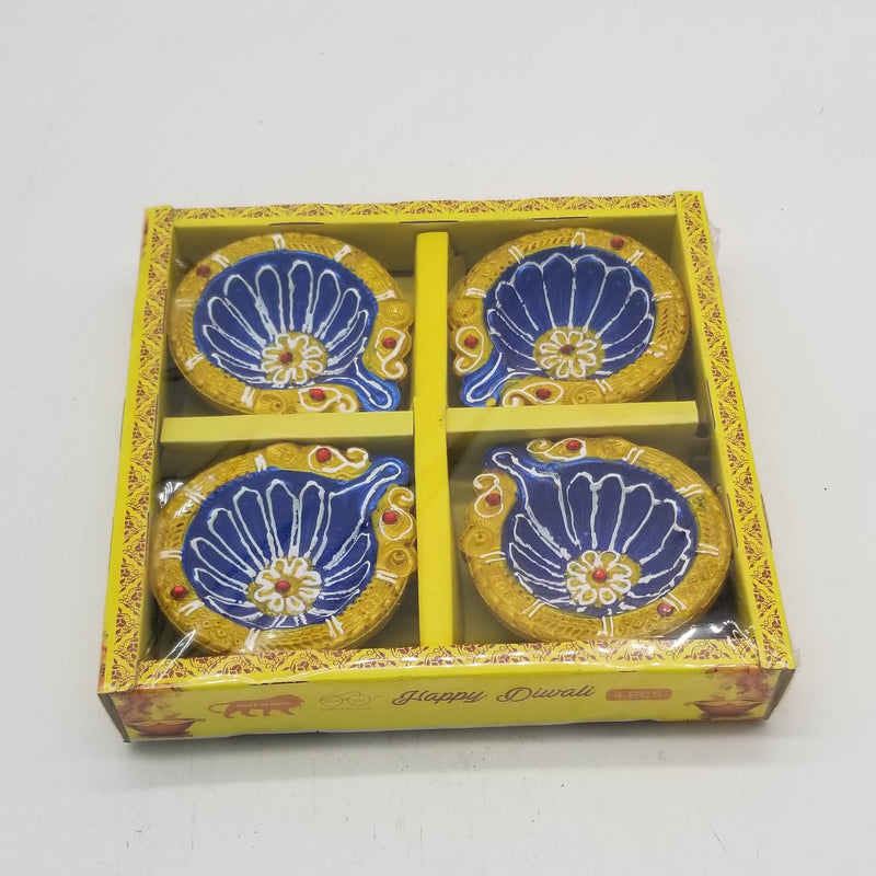 Clay or terracotta Diwali traditional oil lamps set of 4