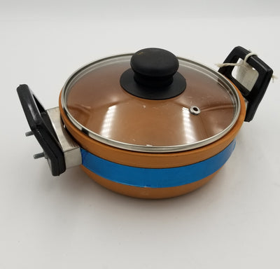 1.36 Liter Clay Small Handi Vessel Glass Lid