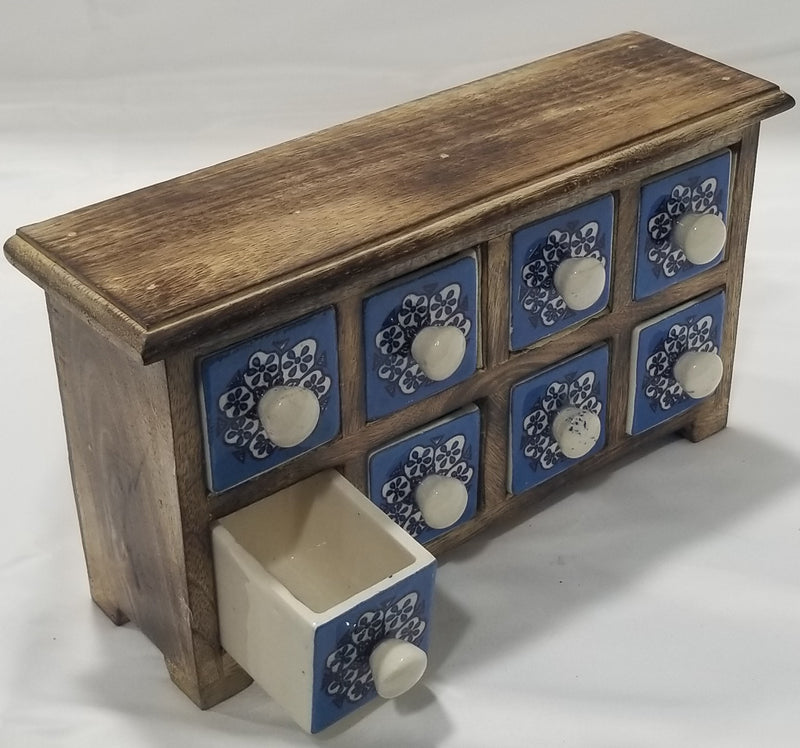 Mango wood Spice Box - 13" x 4" x 8"