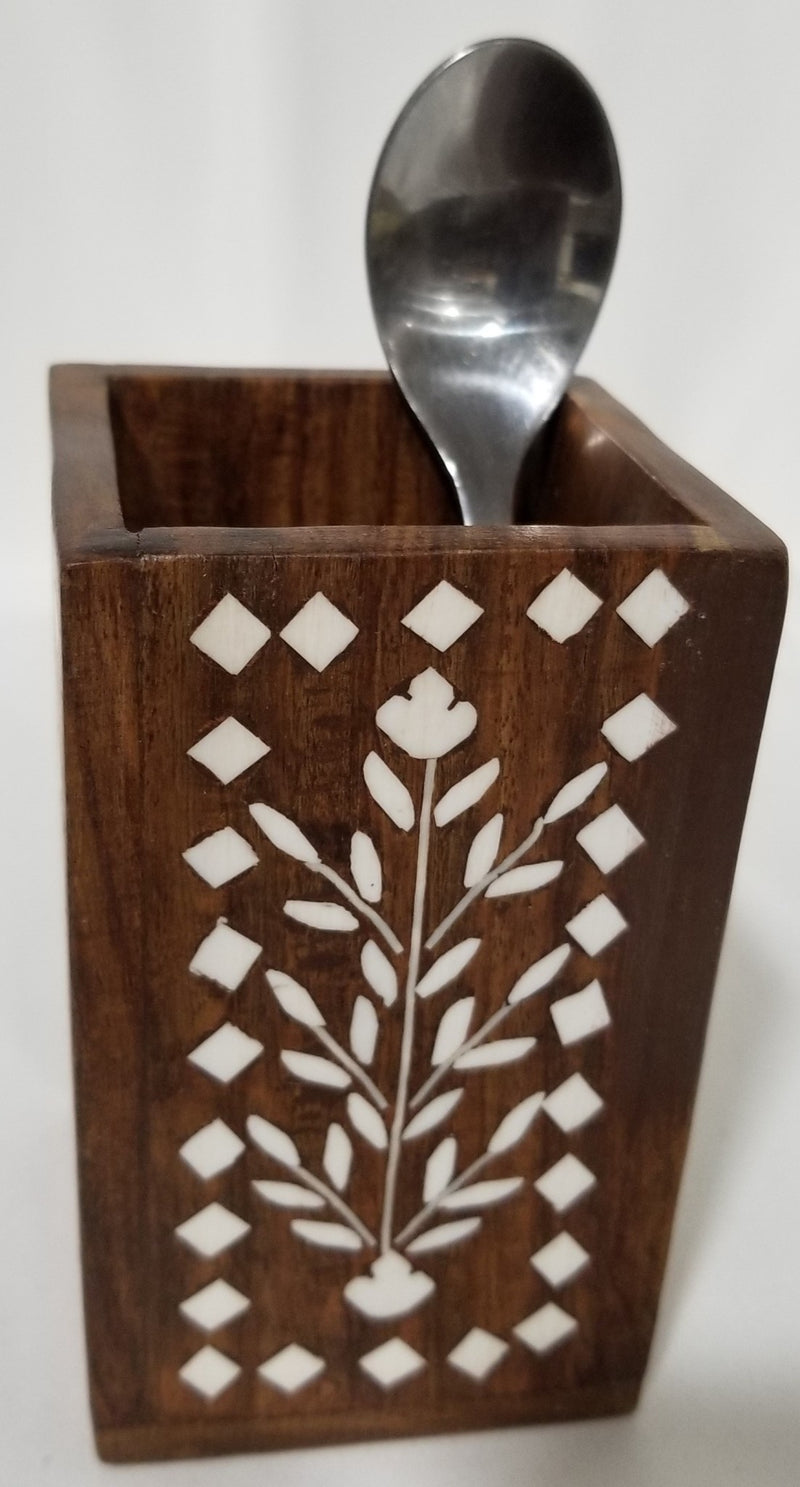 Seesham Cutlery stand 2.5" x 2.5" x 4"