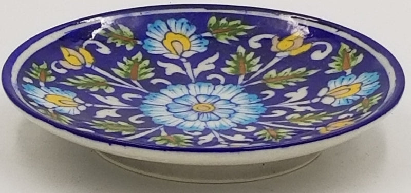 Blue Pottery Wall Plate 8"