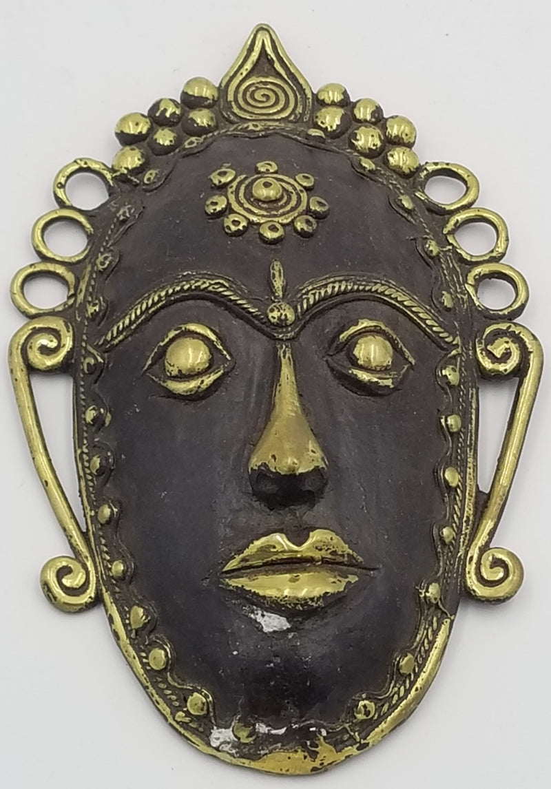 Dhokra Brass Mask - 25 x 5 x 12 cms