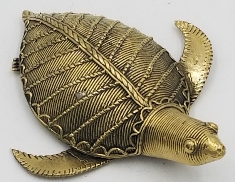 Brass Dhokra Tortoise 14x10