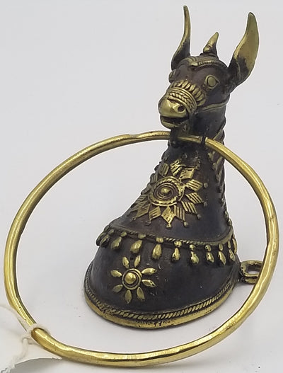 Dhokra Brass Horse Napkin Holder - 15 x 10 x 12 cms