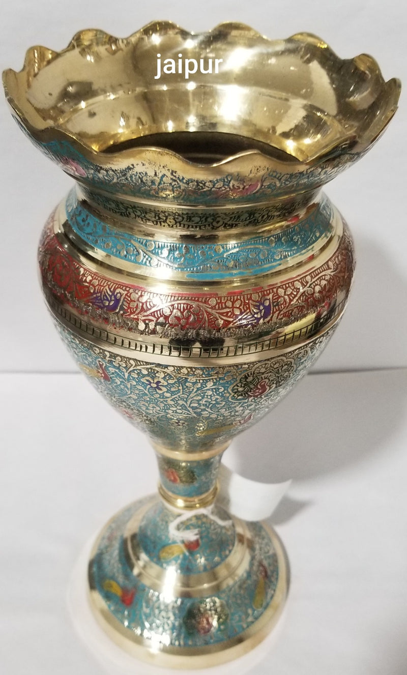 Brass Vase Gamla Amb 14" Mina